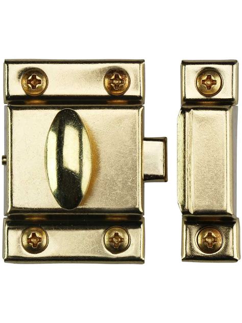 large stamped steel cabinet latch with plated finish|Large Stamped Steel Cabinet Latch With Plated Finish.